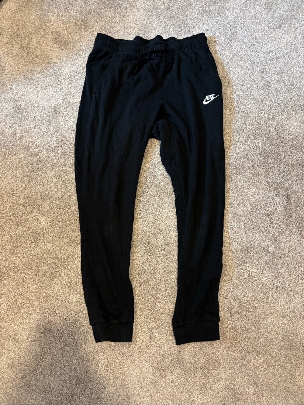 Nike  Black Jogger Pants with White Logo